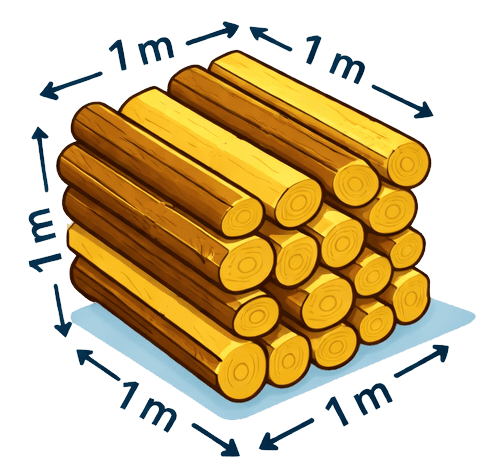 Illustration: 1 stère en bûches 1 m